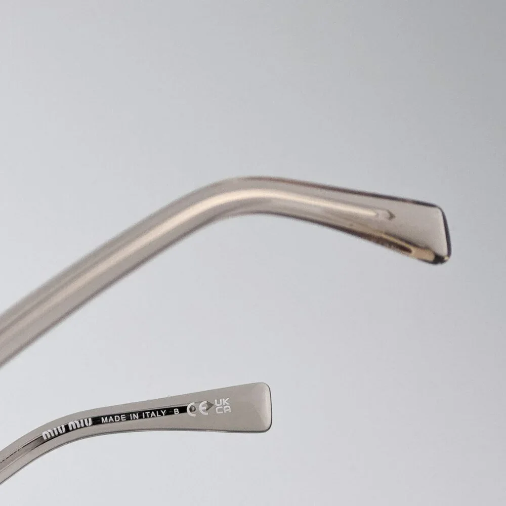 Miu Miu MU01XV 12U1O1 BRAND NEW Eyeglasses  Hemp Trasparent Oval Unisex - Picture 8 of 10